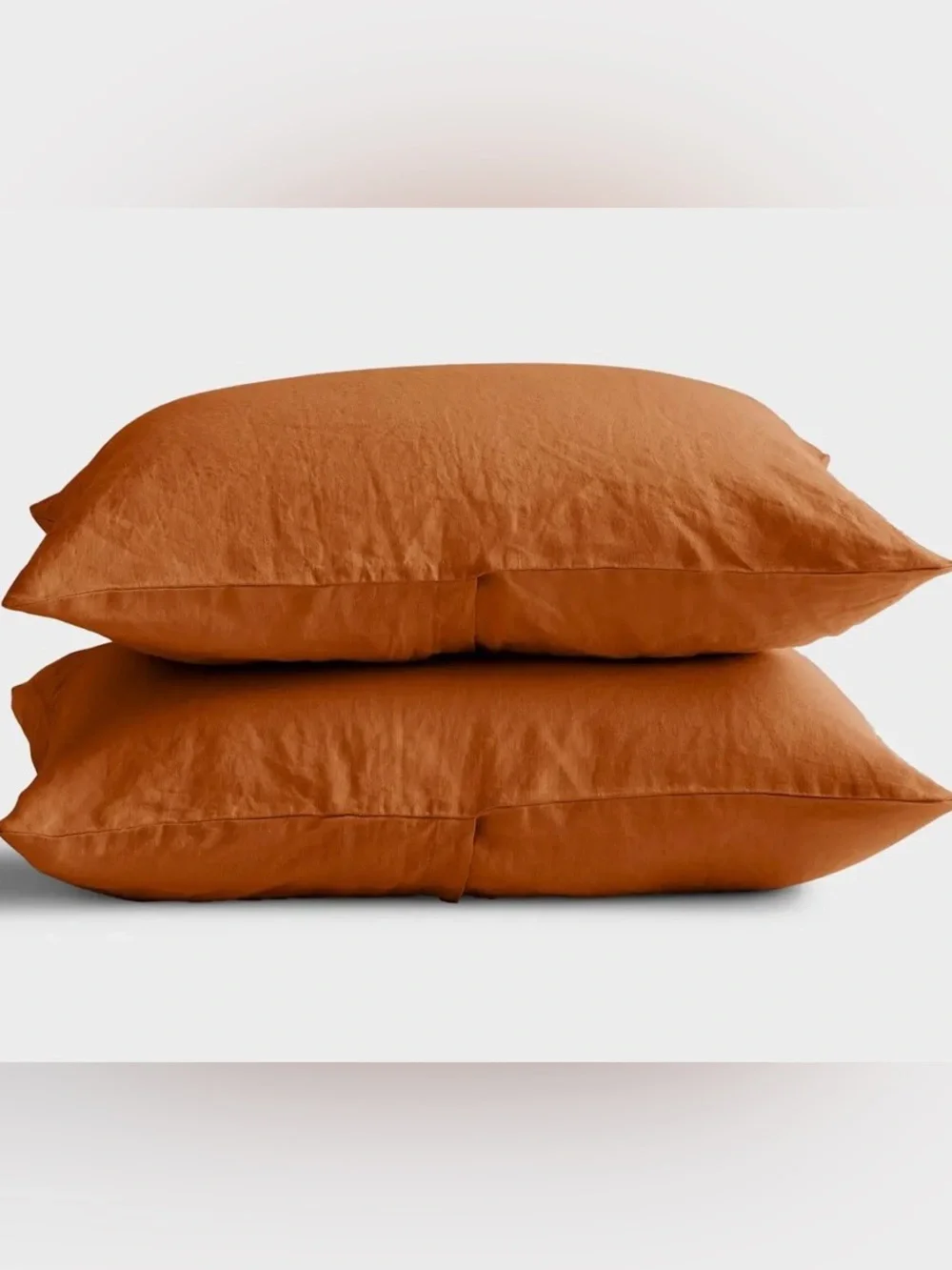 BRAND NEW Quince European Linen Sham Set, Standard (Terracotta)